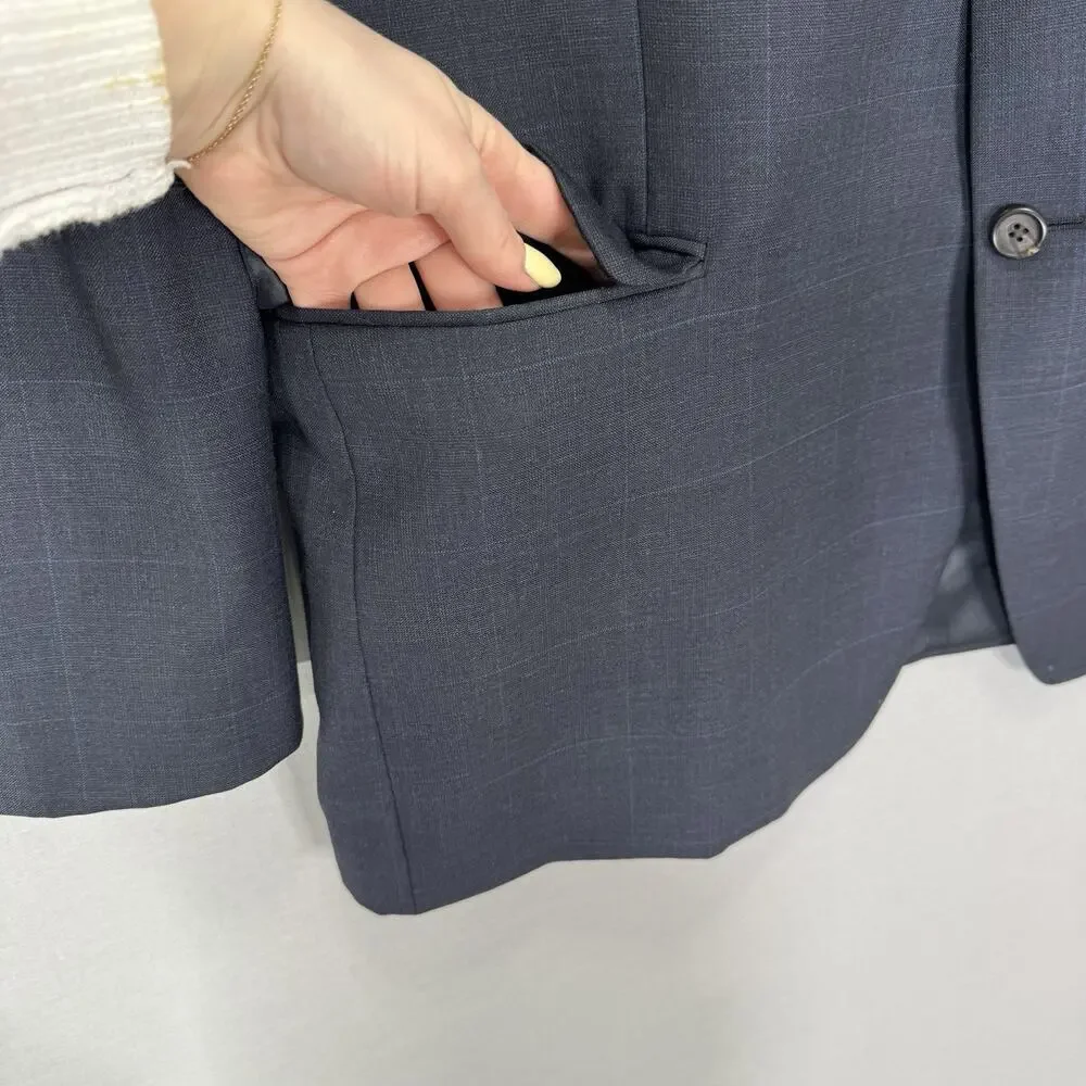Lauren Ralph Lauren Blazer Mens 48L Blue Wool Classic 2 Button‎ Suit Jacket